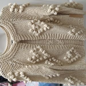 3 for $10! Pom pom sweater open cardigan NWT